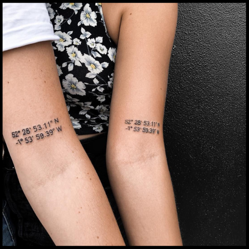 Coordinates Tattoo