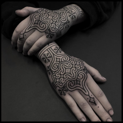 Geometric Hand Tattoo