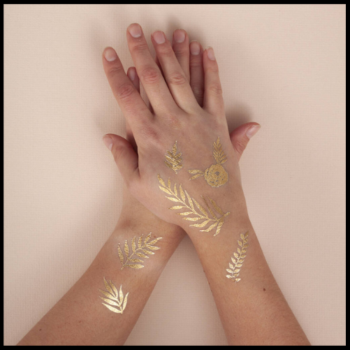 Gold or Silver Foil Tattoo