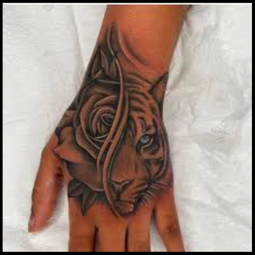 Half-and-Half Hand Tattoos