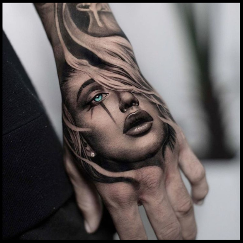 Realistic Hand Tattoo