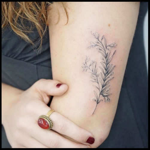 Rosemary Arm Tattoo