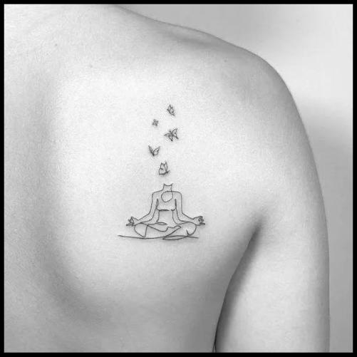 Abstract Butterfly Tattoo for Yogis