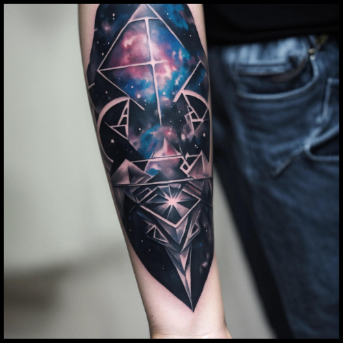 Abstract Galaxy Tattoos