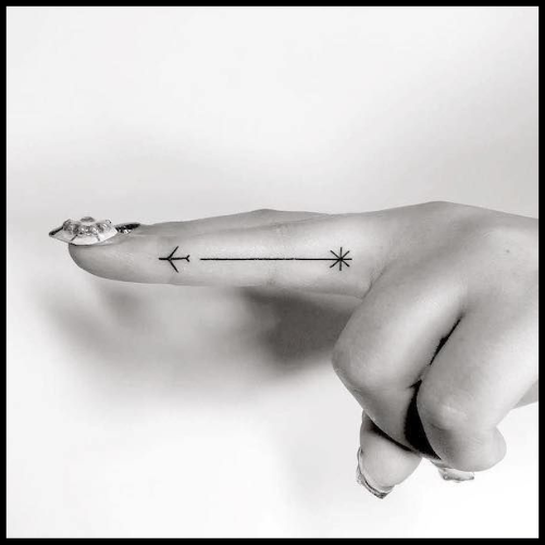 Airplane Tattoo Finger Tattoo
