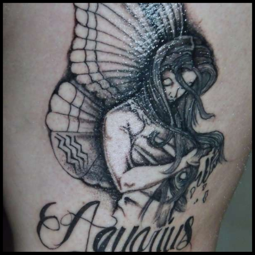 Angel Aquarius Tattoo Aquarius Tattoo Ideas