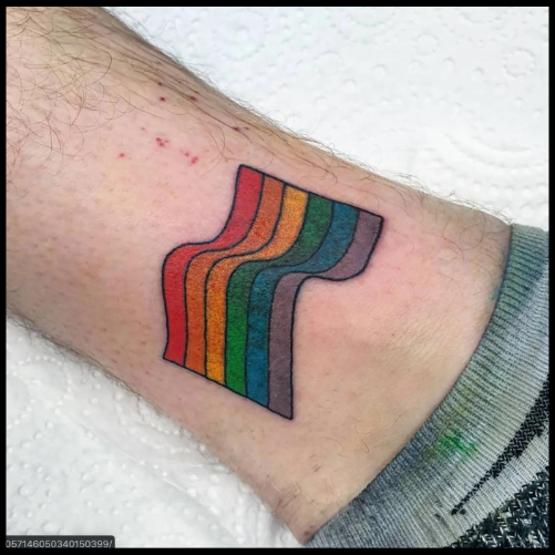 Artsy Flag Rainbow Tattoo