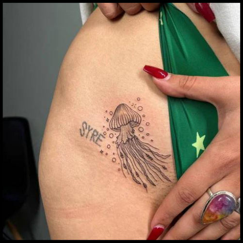 Bikini Line Jellyfish Tattoo
