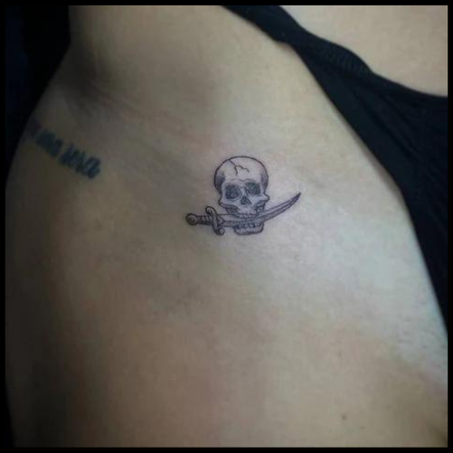 Bikini Line Pirate Tattoo