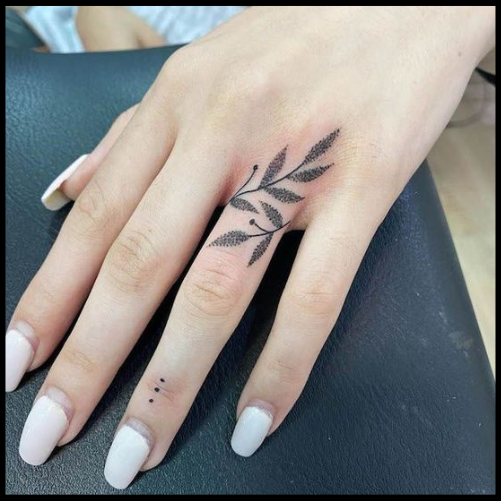 Botanic Tatto Finger Tattoo