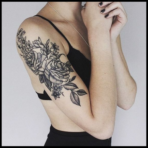 Botanical Illustration Half Sleeve Tattoo