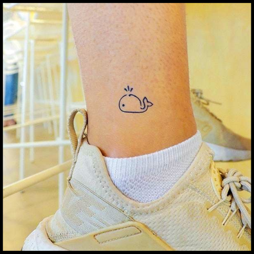 Cartoon Whale Tattoo