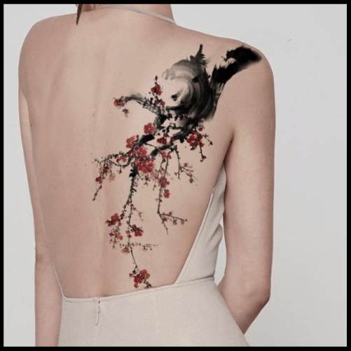 Cherry Blossom Back Tattoo