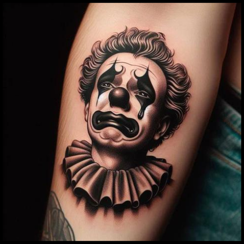 Crying Clown Tattoo