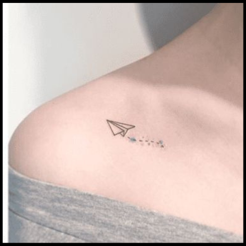 Cute Paper Plane Tattoos