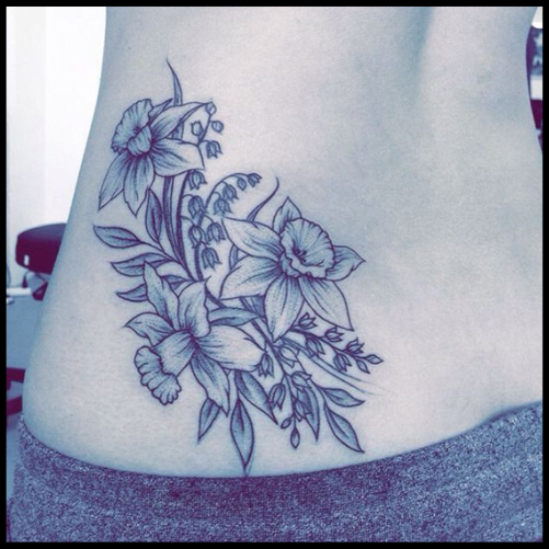Daffodil and Lily of the Valley Tattoo