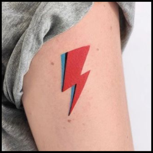 David Bowie Lightning Bolt Tattoo