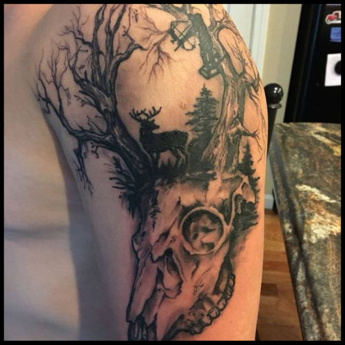  Deer And Turkey Tattoo