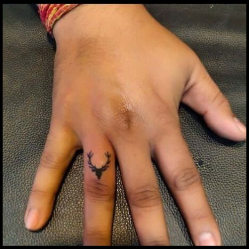  Deer Finger Tattoo