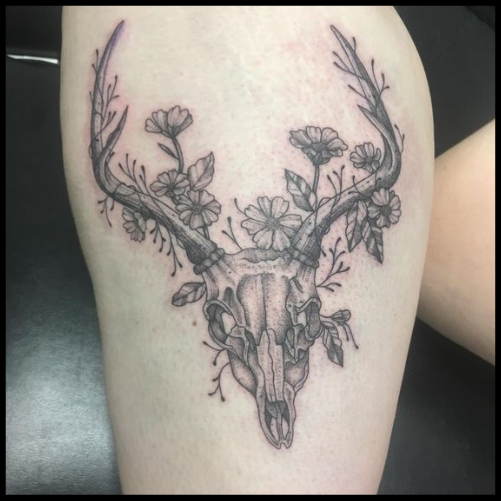  Deer Skull Tattoo