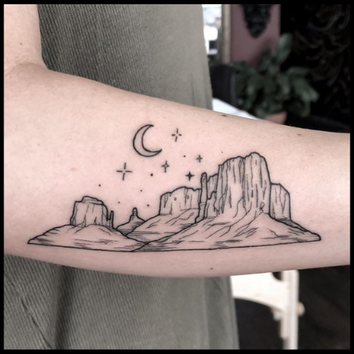  Desert Landscape Tattoos