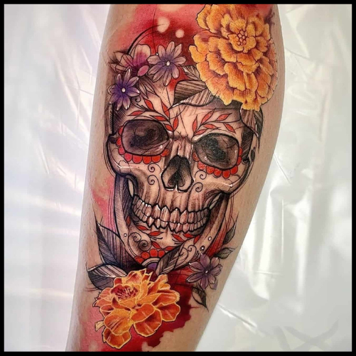 Detail is Key Sugar Skull Tattoos:A Focus on Intricacy
