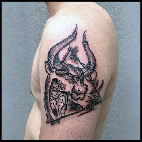 Detailed Taurus Tattoo