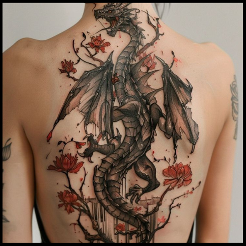 Dragon Back Tattoo