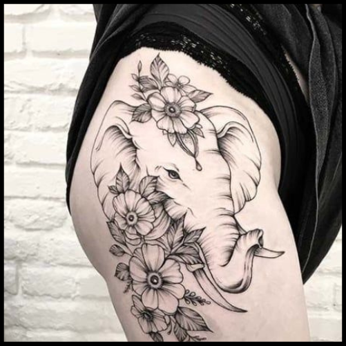 Elephant Thigh Tattoos