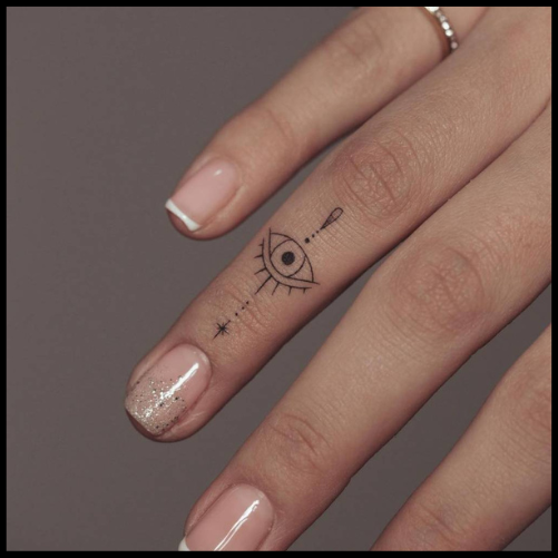 Eye Finger Tattoo
