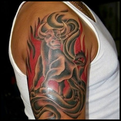 Flame Taurus Tattoo Taurus Tattoo Ideas