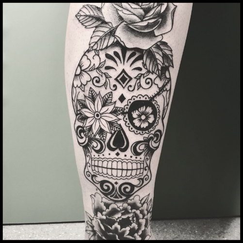Floral Sugar Skull Tattoos: A Blooming Tribute to Life Sugar Skull Tattoos
