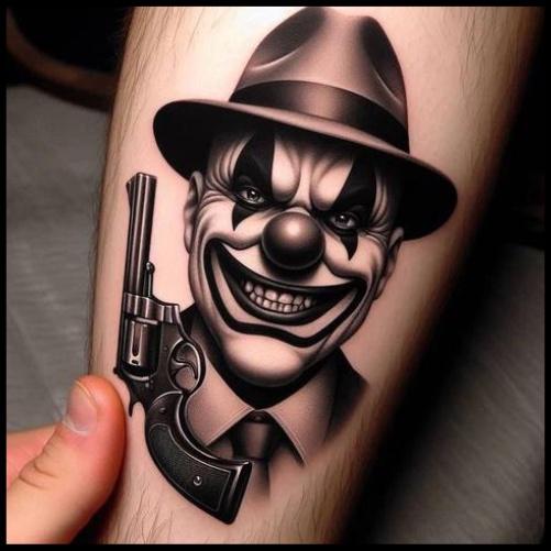 Gangster Clown Tattoo