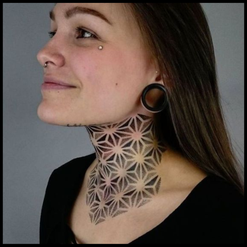 Geometric Neck Tattoos