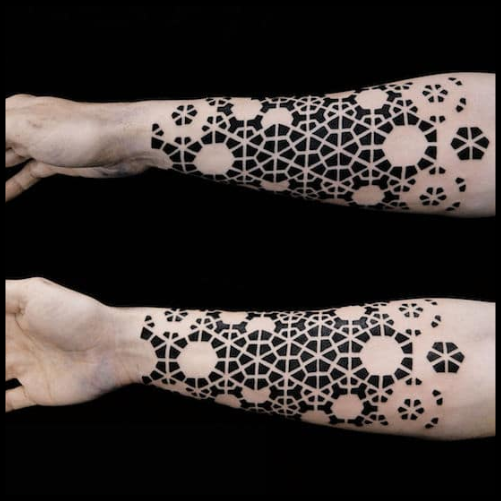Geometric Negative Space Tattoo