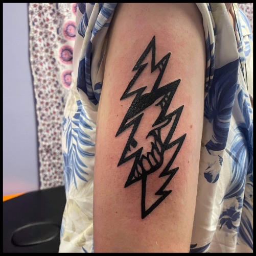 Grateful Dead Lightning Bolt Tattoo