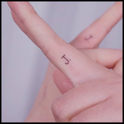 Initials Tatto Finger Tattoo