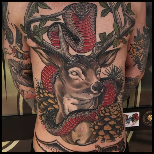  Japanese Deer Tattoo