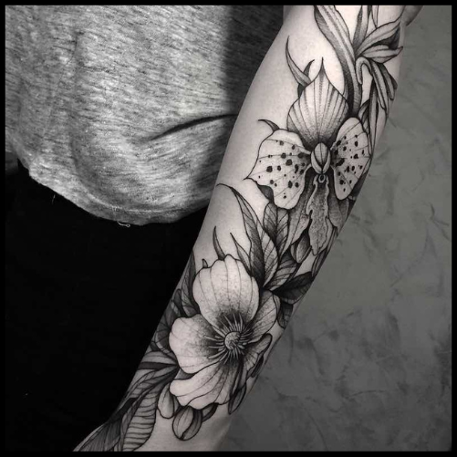 Japanese Orchid Tattoo