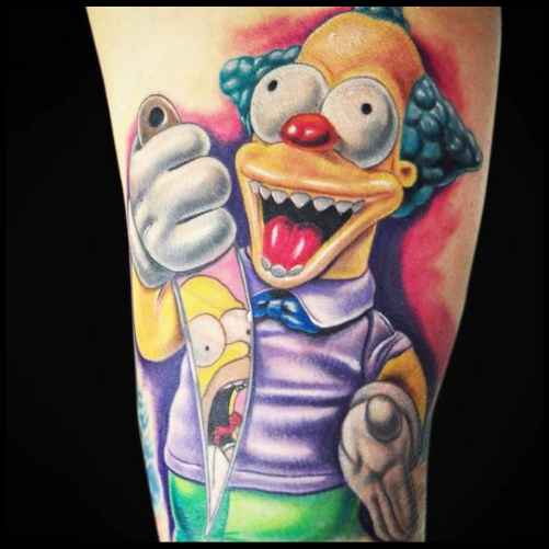 Krusty The Clown Tattoo