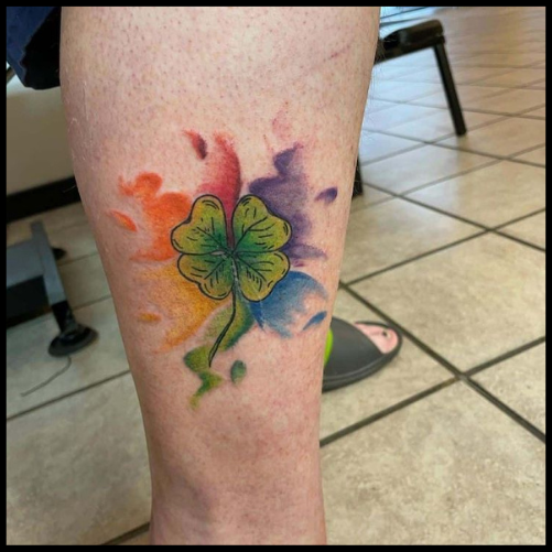 Leg Inspired Rainbow Tattoo Lucky Charm