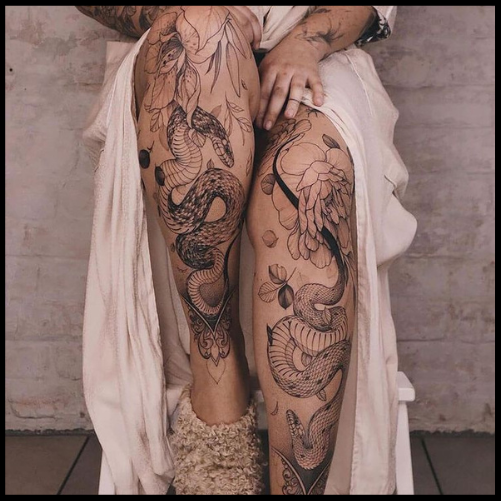 Leg Sleeve Tattoo