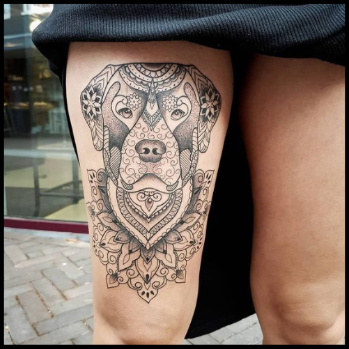 Mandala Masterpiec Dog Tattoo Dog Tattoo Ideas