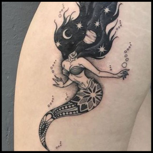Mermaid Thigh Tattoos