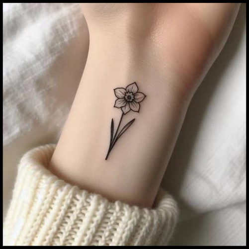 Minimalist Daffodil Tattoo Daffodil Tattoo Ideas