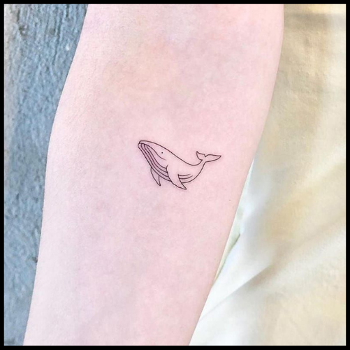 Minimalist Whale Silhouette Tattoo Whale Tattoo Ideas