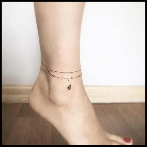 Minimalistic Ankle Bracelet Tattoo