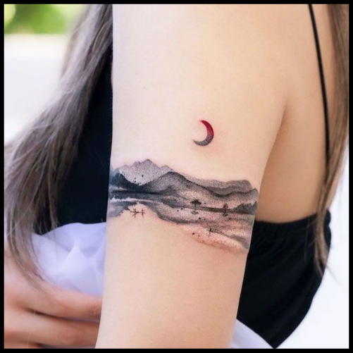  Mountain Range Tattoos Landscape Tattoo Ideas