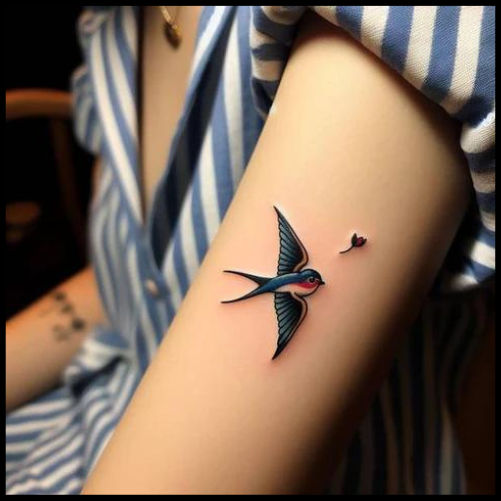 Navy Sparrow Tattoo