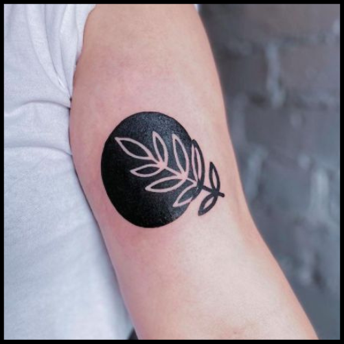 Negative and Black Negative Space Tattoo